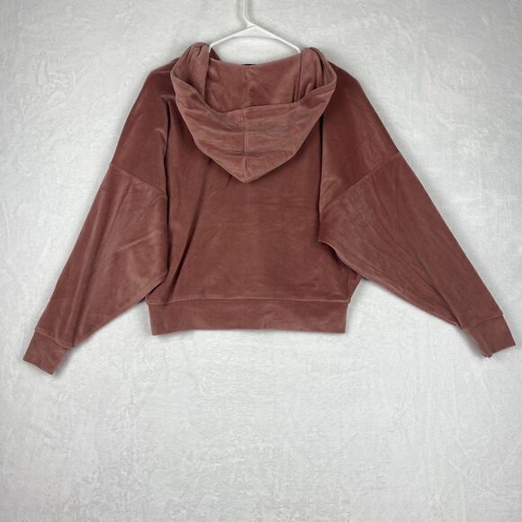 American Eagle Sweater Womens Extra Small Velvet Hooded Front Pocket Casual - Picture 2 of 8